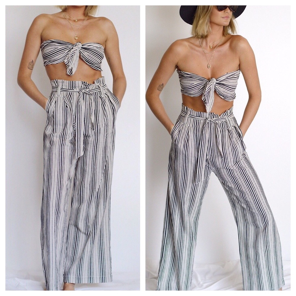 Striped Wide Leg Pant - Picture 2 of 7